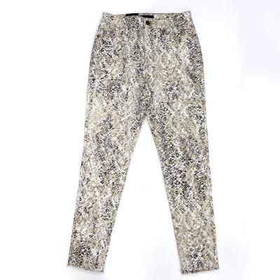 China Breathable Sexy leopard print Slim Jeans Women Skinny High Waisted Blue Denim Pencil Jeans Stretch Pants Woman Pants for sale