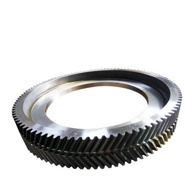 China Factory OEM Cast Steel ZG35SiMn 10m Diameter Steel Big Spur Gear For Mining Mill for sale