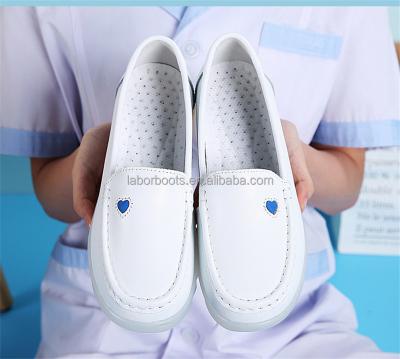 China Women Work Lightweight Comfort Nurse Shoes Wholesale Nurse Shoes Slip Resistant Comfort Health Care White Leather Nurse Shoes for sale