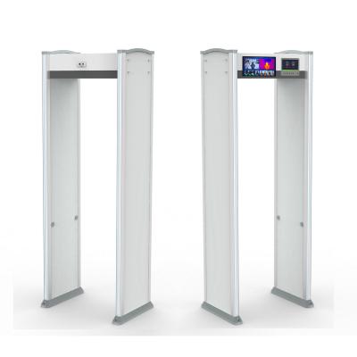 China 18 Zone Human Body Temperature Screening Scanner Thermal Walk Through Temperature Metal Detector With 12 Inch Display 835*580*2220mm en venta