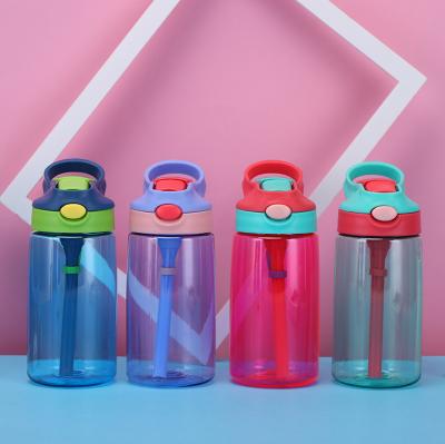 China Best School Children CIA Amazon Plastic Indoor & Outdoor Tritan Straw Cartoon Bottle Cup BPA FREE Stored Portable Travel Tour for sale