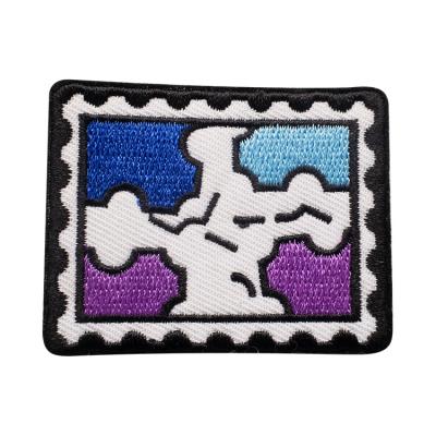 China Sustainable Factory Customized Garment  Embroidery Patches Iron on Embroidery Clothing for sale