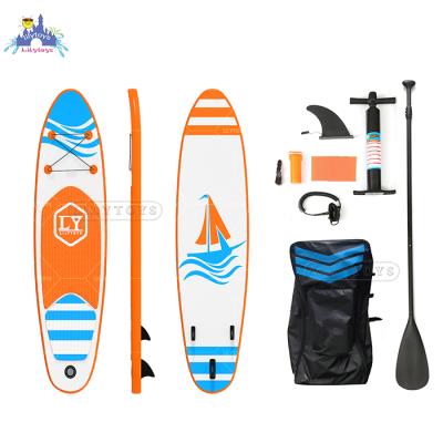 China 2021 new lilytoys surfboard factory price unisex goods customized orange paddle board with accessory for sale