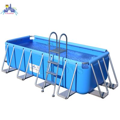 China lilytoys small frame swimming pool for adult kids family swimming pool for garden backyard 404*202*81cm/customized for sale