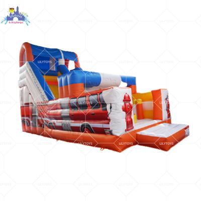 China 0.55mm Plato PVC Tarpaulin Inflatable Dry Slide Customized Color And Size For Sale for sale