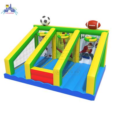 China Best 0.55-0.6mm PVC Lilytoys Inflatable Soccer or Basketball or Rugby Football Games for Kids and Adults Sports Games for sale