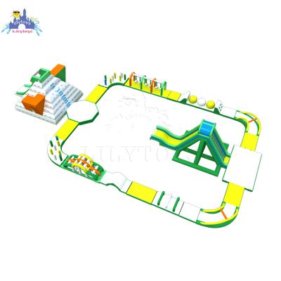 China lilytoys water play equipment water park games for adult passed aqua park customized by TUV NEW design 29.5*20.5m/customized for sale