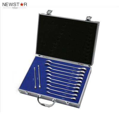 China Portable 12pcs Ratchet Combo Wrench Set Aluminum Tool Kit for sale