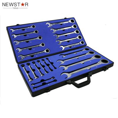 China 22pcs Portable Aluminum Ratchet Combo Wrench Set Auto Repair Tools Tool Kit for sale