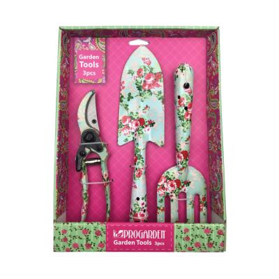 China Printed Floral Printed Garden Tool Kit Woman Garden DIY Tool Kids Tool Kit Gift for sale