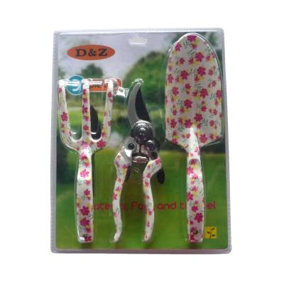 China High Quality LAWN AND GARDEN Garden Tool Kit Garden Tool Kit Floral Printing Gift in Blister Packing for sale