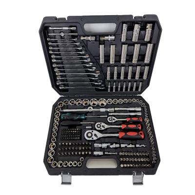 China 216pcs CR-V Engine Repair Quality Auto Repair Tool Ratchet Hand Tool Box Kit Wrench Set Socket Wrench For Auto Repair for sale