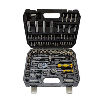 China Swiss Engine Repair 94Pcs CR-V Car Repair Tool Box Hand Grip Tool Kit Wrapping Paper Wrench Socket Set for sale