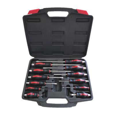 China Home PHILLIPS Go Through Hammer Work 12 Multifunctional Magnetic SLOTTED Head Screwdriver Set for sale