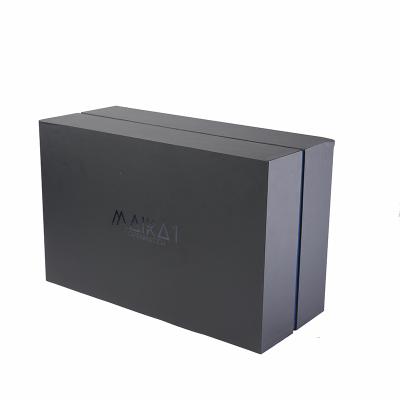 China Materials Factory Price Matte Black Flap Lid Packaging Box Cardboard Perfume Recycled Foldable Paper Gift Box for sale