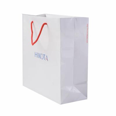 China 2021 Wholesale Custom Logo Paper Bag White High Quality Recyclable Cheap Paper Bags for sale