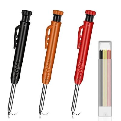 China ABS KEGRET Woodworking Tools Mechanical Pencil 3 Colors Refill Construction Work Tools Marking Pencil Solid Carpenter Scriber for sale