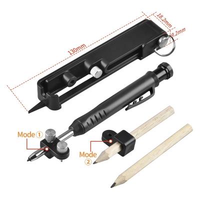 China Hot Selling New Design New Metal Thickness Gauge KEGRET Combination Woodworking Tool Profile Plotting Ruler Cutout Accurate Measurement With Lock for sale