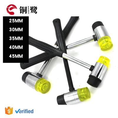 China Tile Hammer& Cover Tubular and Black Plastic Coated Handle Tubular and Black Plastic Coated Handle Steel Craft DIY Tool Steel Leather Craft Tool Hot Selling Double Face KEGRET Hammer Soft Rubber Hammer for sale