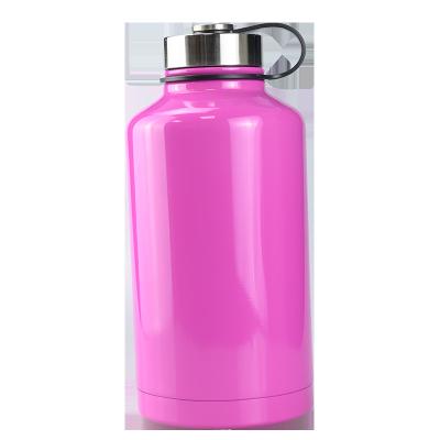 China Business OEM Eco 64 Ounce Vacuum Thermos Water Fitness Water Bottle Stainless Steel Leakproof Water Bottle With Straw for sale