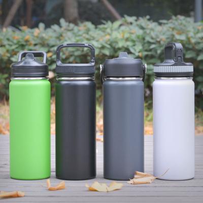 China Custom business friendly enviornmnetaly double wall lid wide mouth insulated vacuum stainless steel sports thermal water bottle for sale