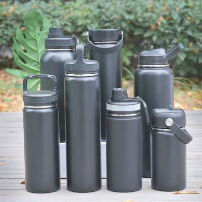 China Business Customized Double Metal Vacuum Insulated Hydrate Sports Hydrogen Hydrogen Camping Black Portable Insulated Water Bottle With Custom Logo for sale