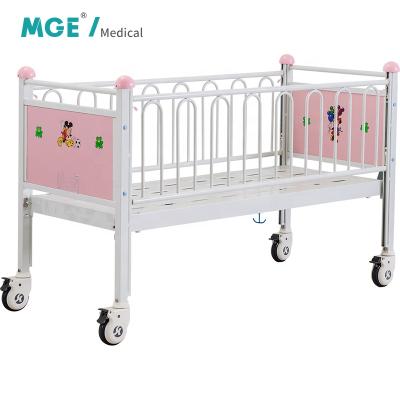 China Modern Infant Medical Children Bed Kids Bed Clinic Metal Crib Hospital Hospital Pediatric Bed With Casters Manufacturers MGE-C-13 for sale