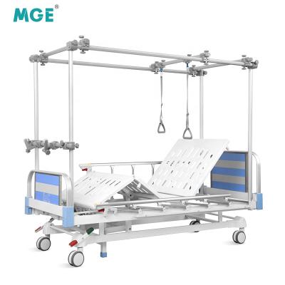 China Factory 3 Function Bed Modern Orthopedic Hospital Nursing Furniture Metal Adjustable Manual Pull With Cast Iron MGE-OB-001 for sale