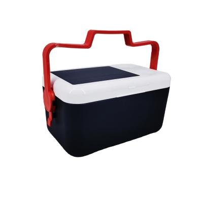 China Waterproof Bluetooth Speaker Cooler Box with Solar Panel for Outdoor Camping for sale