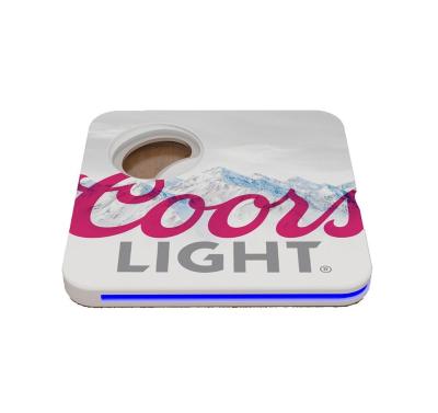 China Viable Customizable Full Color Customizable Coaster and LED Bottle Opener Instant Cup Coasters for sale