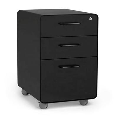 China Punctual Delivery & High Quality Modern Design Office Furniture Storage Drawer Style Metal File A4 Mobile Filing Cabinet With Wheel for sale