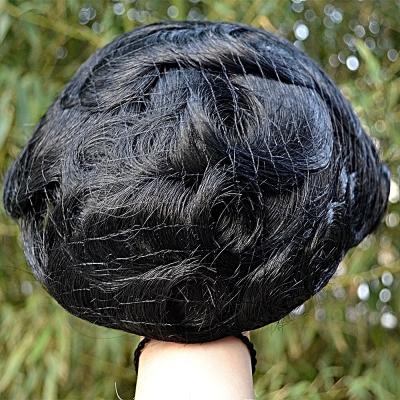 Chine hot sale 0.04mm-0.06mmPU men hair toupee PU silicon injected poly 0.03 ultra thin skin hair accessories hairpieces à vendre