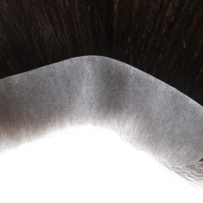 China 0.04mm-0.06mm PU Peel Off Hot Selling Men's Thin Hairline PU Skin Silicone Toupee Hair Systems Scalloped Front Invisible Men Wig Vendors à venda