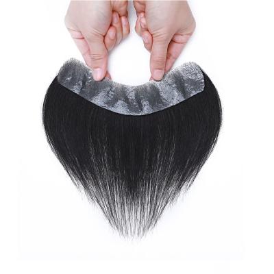 China 0.04mm-0.06mm PU Peel Human PU Silicon Hot Selling Men's Hairpiece Thin Hairline Skin Frontal Hairpiece Scalloped Front Invisible à venda