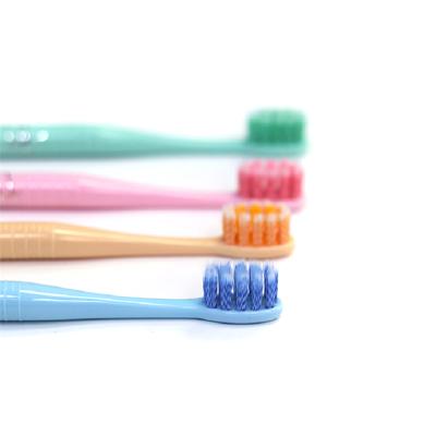 China 0.12mm Bristle Soft Quality Assurance PP Handle Soft Material Adult OEM Toothbrush With Logo Customized for sale