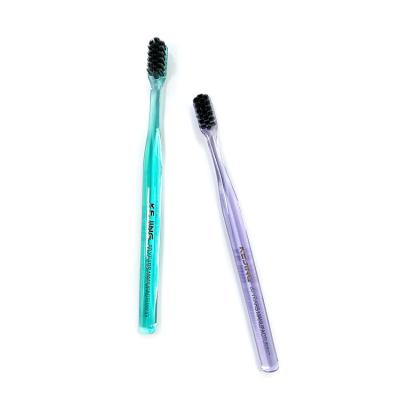 China Flat Hole Adult Toothbrush Bristle With OEM High Quality Sensitive Head Binchotan Competitive Price Flat Hole Stiffens Adult Toothbrush With Binchotan Particles for sale