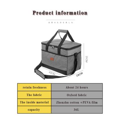 China Custom Large Capacity 600D Waterproof Outdoor Waterproof Picnic Insulated Lunch Bag for sale