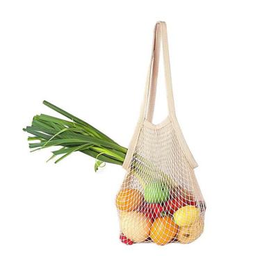 China Fruit Vegetable Folding Shoulder-Turtle Grocery Handle Net Bag-Reusable Long Tote Bags Cotton String Produce Mesh Bag Shopping Bags for sale