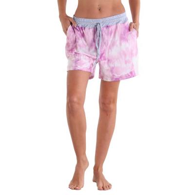 China Amazon Best Selling Custom Women Floral Pattern Plus Size Cotton Printing Beach Shorts With Logo Surfing Sportwear for sale