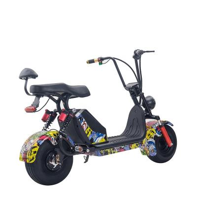 China 1000w 48v12ah/20ah lithium battery adult electric scooter mini citycoco children unisex foldable fat tire for sale