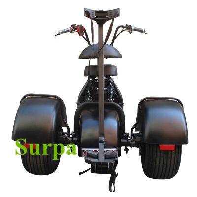 China Front Shock Suspension 1000w 60v 12ah/20ah Fat Tire 3 Wheel Citycoco 2 Portable Battery Off Road Electric Scooter With Golf Bag Holder for sale