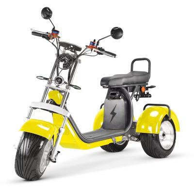 China 1000w 2000w 60v12ah/20ah big battery seat citycoco electric bike scooters unisex removable fat tire 3 wheel for sale