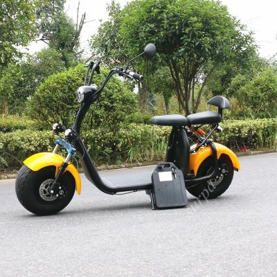 China Electric scooter 1s battery 1500w 2000w 60V 12ah/20ah two seats citycoco fat tire removable price scooter for sale