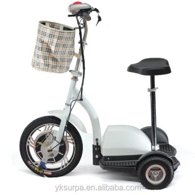 China Aluminum alloy 16*2.5 inch 500w 36V48V vintage fork 3 wheels electric scooter for older people/foldable skateboard for sale