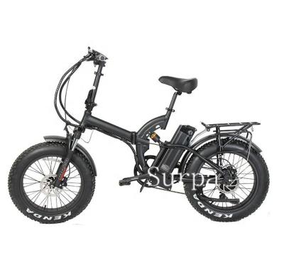 China 20*4.0inch 250W350W 500W fat tire folding luxury electric foldable mountain bike/electric folding e bike for sale