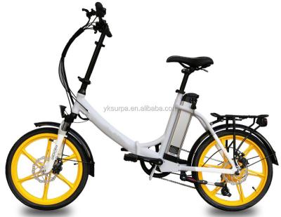 China Aluminum alloy 20inch 250w lithium battery magnesium magnesium bicycle hub motor 36v 500w/folding electric bike for sale