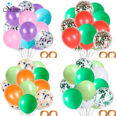 China High-grade mermaid theme birthday party confetti balloon set layout latex balloon atmosphere decoration for sale