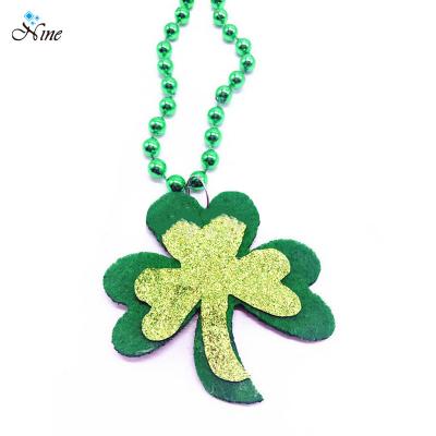 China Casual/Sporty Irish Pearl Shamrock St Patrick's Day Chain Necklace for sale