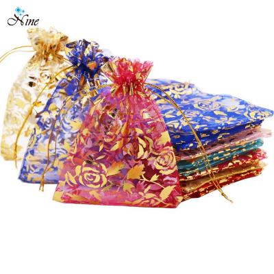 China Wholesale 100% yarn bag canvas tan rose yarn bag wedding candy gift organza bag for sale