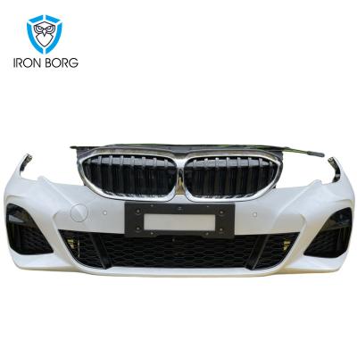 China New Used Original Plastic 3 Series Front Bumper Complete Kit With Grills Radiators G20 G21 Fan Nose Face Body Kit For BMW for sale